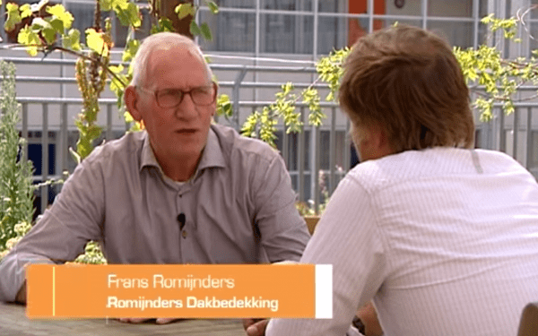 Dakdekker Frans Romijnders bij RTL